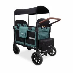 WonderFold W4 Luxe Pro (4 Seater) Stroller Wagon - Hunter Green (Albee Exclusive)