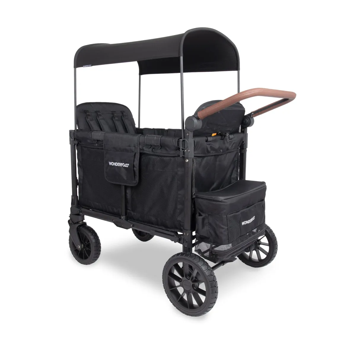 WonderFold W4 Luxe Pro (4 Seater) Stroller Wagon - Jet Black