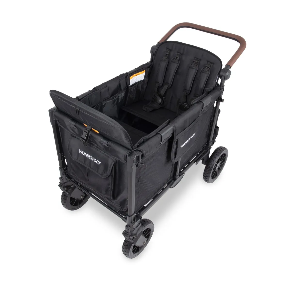 WonderFold W4 Luxe Pro (4 Seater) Stroller Wagon - Jet Black