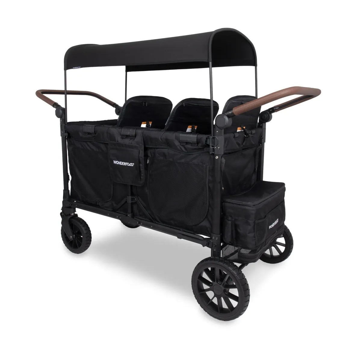 WonderFold W6 Pro Luxe (6 Seater) Stroller Wagon - Jet Black