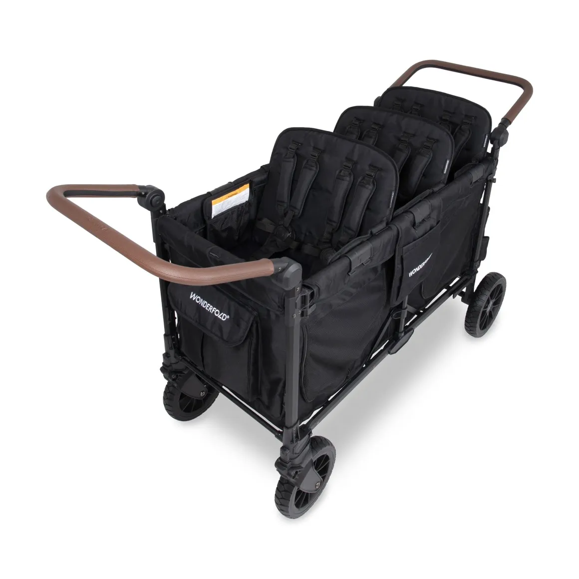 WonderFold W6 Pro Luxe (6 Seater) Stroller Wagon - Jet Black