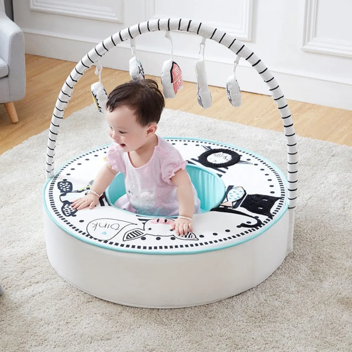 Wonder & Wise Baby Den with Activity Arch