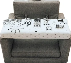 Wonder & Wise Happy Day Square Chair - Black & White