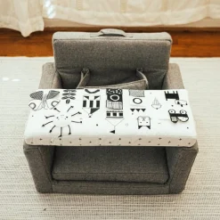 Wonder & Wise Happy Day Square Chair - Black & White