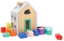Wonder & Wise Hip Shape House Wood Sorting Game
