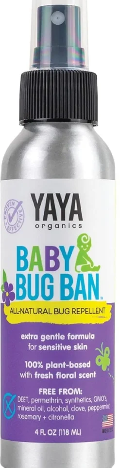 Yaya Organics Baby Bug Ban Repellent Spray - 4 oz