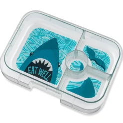 Yumbox Leakproof Bento Lunchbox, Panino - Bamboo Green / Shark Tray