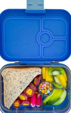 Yumbox Leakproof Bento Lunchbox, Panino - True Blue / Shark Tray