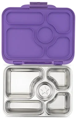Yumbox Leakproof Bento Lunchbox, Presto Stainless Steel - Remy Lavender