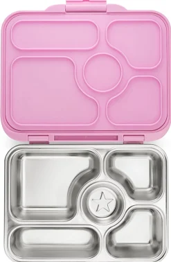 Yumbox Leakproof Bento Lunchbox, Presto Stainless Steel - Rose Pink