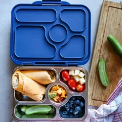 Yumbox Leakproof Bento Lunchbox, Presto Stainless Steel - Santa Fe Blue