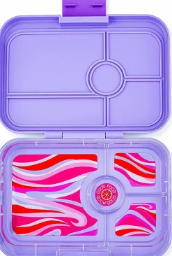 Yumbox Leakproof Bento Lunchbox, Tapas 4 Compartment - Ibiza Purple / Groovy Tray