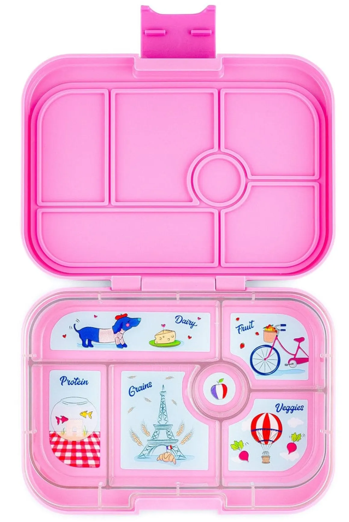 Yumbox Original Leakproof Bento Lunchbox, 6 Compartment - Fifi Pink / Paris Tray