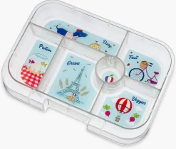 Yumbox Original Leakproof Bento Lunchbox, 6 Compartment - Fifi Pink / Paris Tray