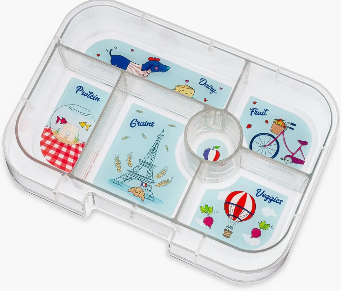Yumbox Original Leakproof Bento Lunchbox, 6 Compartment - Fifi Pink / Paris Tray