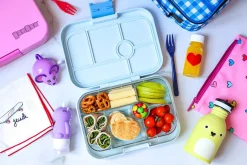 Yumbox Original Leakproof Bento Lunchbox, 6 Compartment - Hazy Gray / Paris Tray