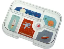 Yumbox Original Leakproof Bento Lunchbox, 6 Compartment - Neptune Blue / Rocket Tray