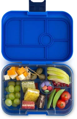 Yumbox Original Leakproof Bento Lunchbox, 6 Compartment - Neptune Blue / Rocket Tray
