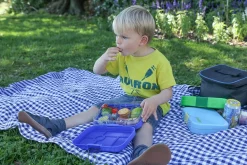 Yumbox Original Leakproof Bento Lunchbox, 6 Compartment - Neptune Blue / Rocket Tray
