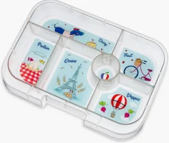 Yumbox Original Leakproof Bento Lunchbox, 6 Compartment - Serene Aqua / Paris Tray