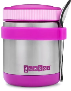Yumbox Zuppa Stainless Steel Thermal Food Jar & Spoon, 14oz - Bijoux Purple
