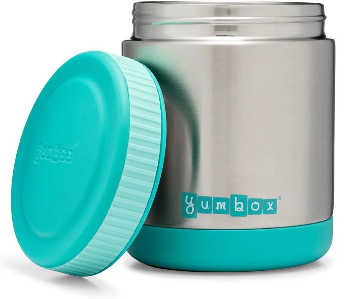Yumbox Zuppa Stainless Steel Thermal Food Jar & Spoon, 14oz - Caicos Aqua