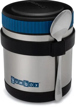 Yumbox Zuppa Stainless Steel Thermal Food Jar & Spoon, 14oz - Twilight Black