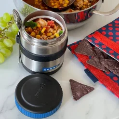 Yumbox Zuppa Stainless Steel Thermal Food Jar & Spoon, 14oz - Twilight Black