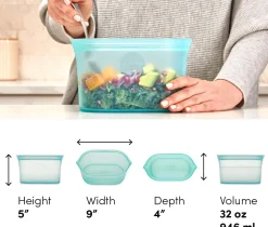 Zip Top Large Dish - Frost