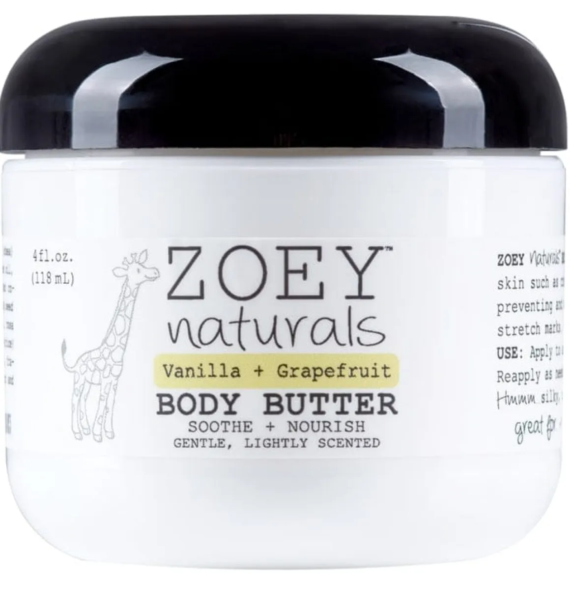 Zoey Naturals Body Butter - Vanilla Grapefruit