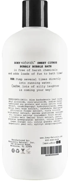 Zoey Naturals Bubbly Bubble Bath - Sweet Citrus