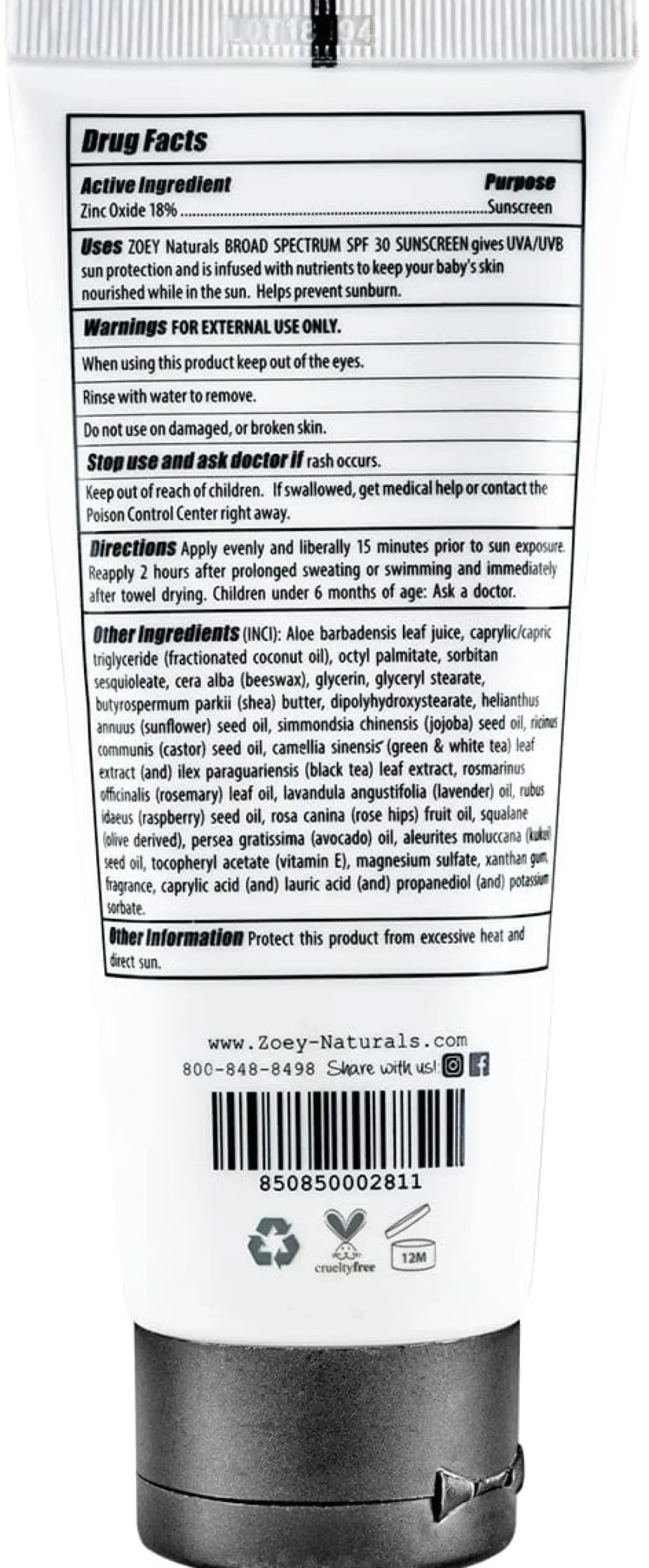 Zoey Naturals SPF 30 Sunscreen - Melon Awapuhi