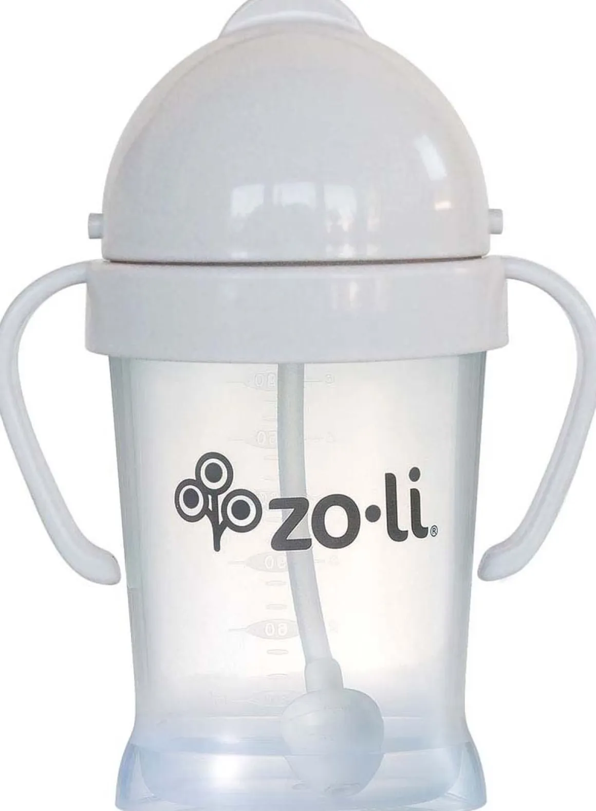 Zoli Bot Weighted Straw Sippy Cup, 6oz - Ash Grey