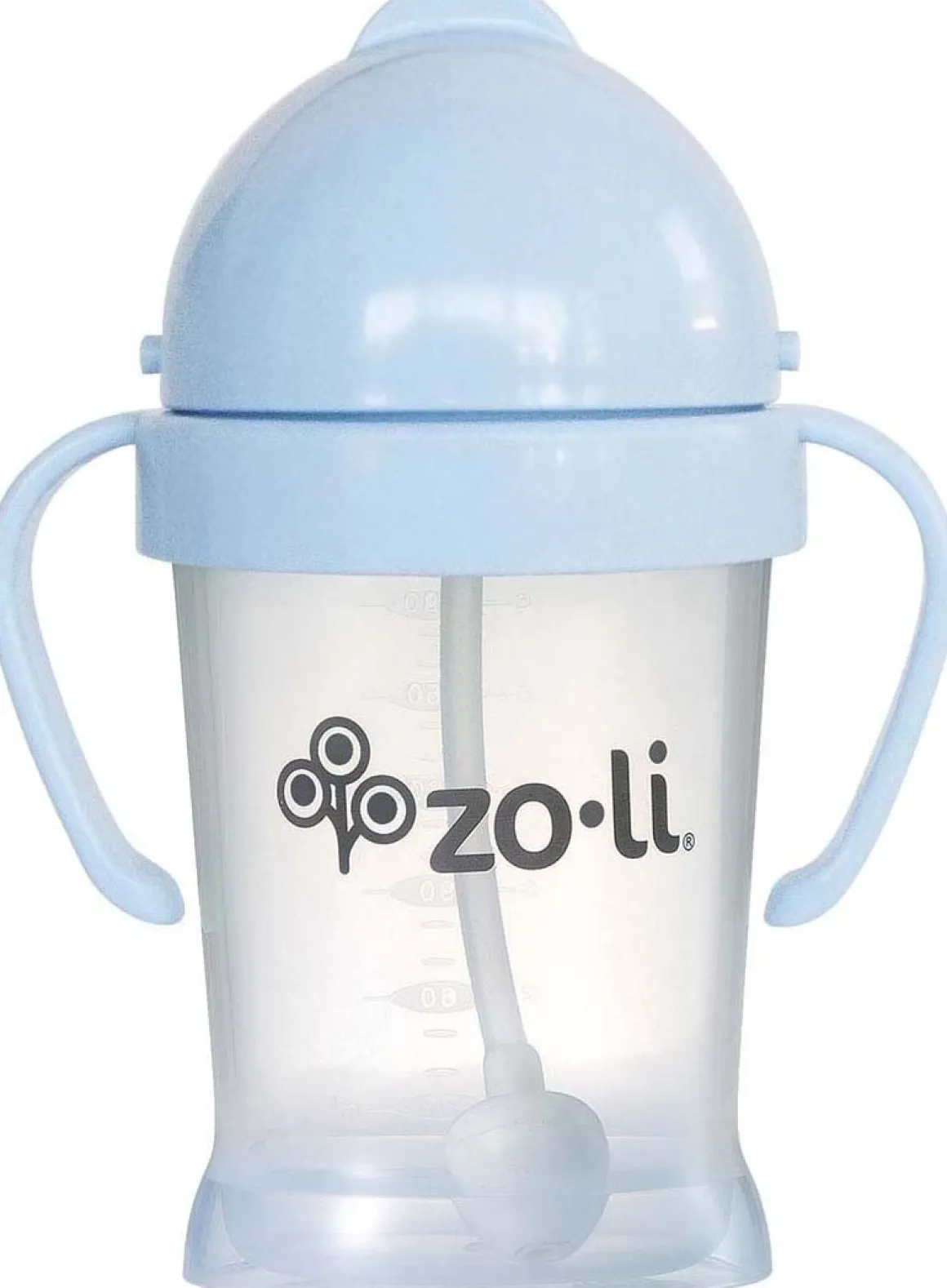 Zoli Bot Weighted Straw Sippy Cup, 6oz - Mist Blue